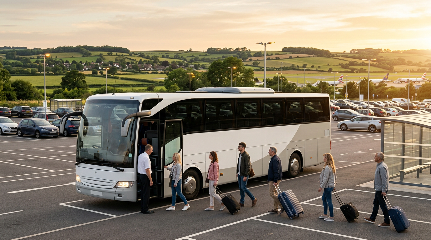 Shuttle bus at Belfast International